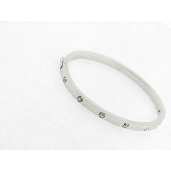 Lotus Pulsera Aro Acero Piedras
