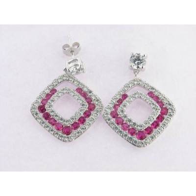 Linea argent pendientes plata circonitas