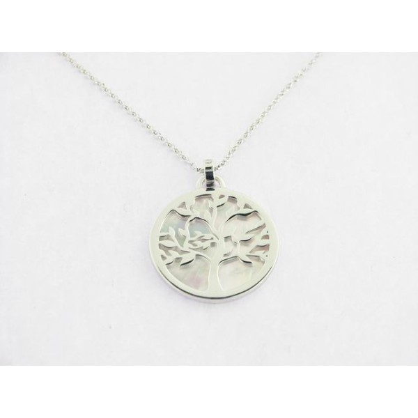 Lotus Colgante Plata Nacar
