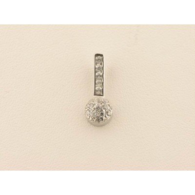 Colgante Oro Blanco Zirconitas