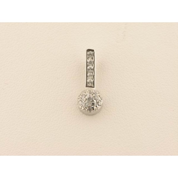 Colgante Oro Blanco Zirconitas