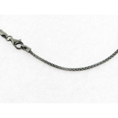 Lineargent cadena plata chapada negro 80cm