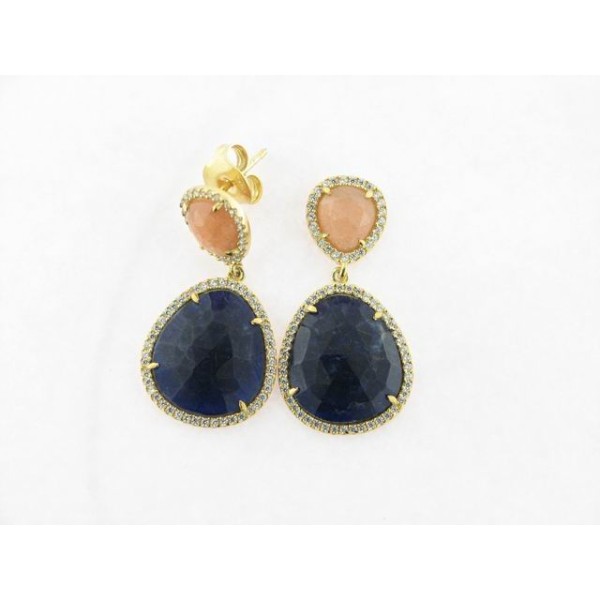 Lineargent pendientes plata piedras