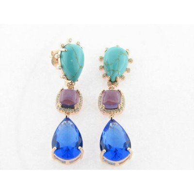 Lineargent pendientes plata piedras