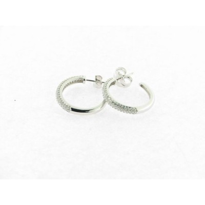 Lineargent pendientes aro plata circonitas