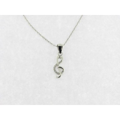 Colgante Plata Piedras Con Cadena