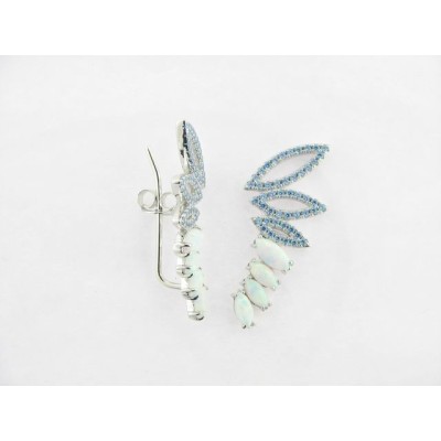 Linea argent pendientes plata circonitas