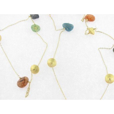Linea argent collar plata chapada piedras