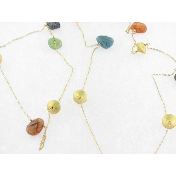 Linea argent collar plata chapada piedras