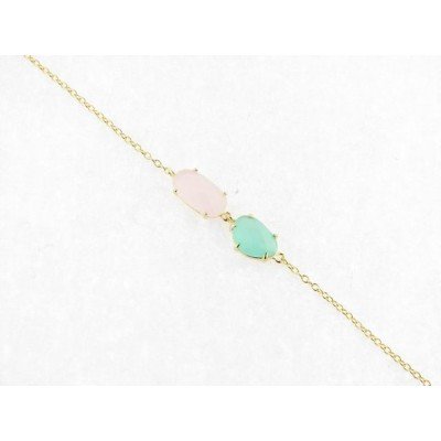 Lineargent pulsera plata chapada piedras