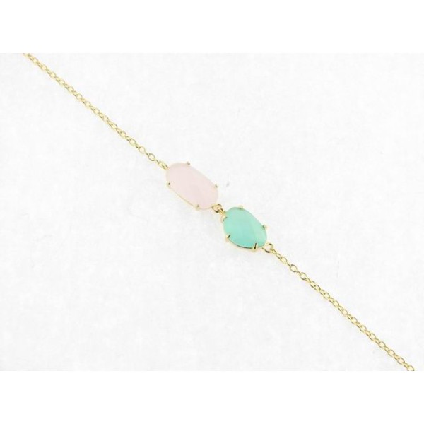 Lineargent pulsera plata chapada piedras
