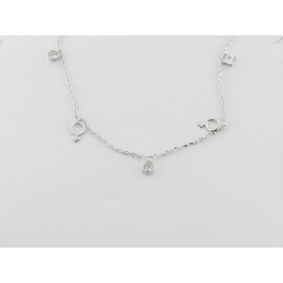 Luxenter gargantilla plata circonitas