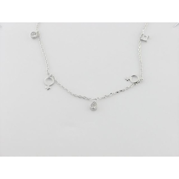 Luxenter gargantilla plata circonitas