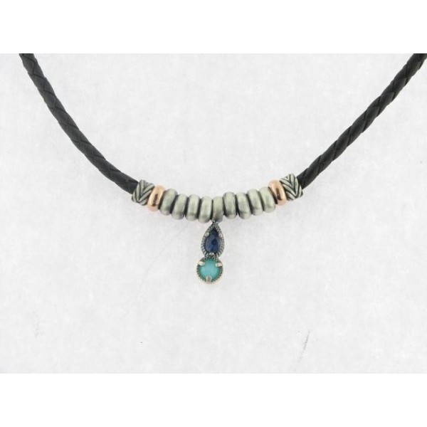 Raive Gargantilla Plata Cuero