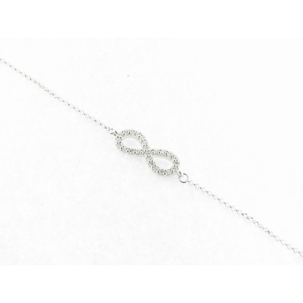 Lotus Pulsera Plata Infinito Piedras