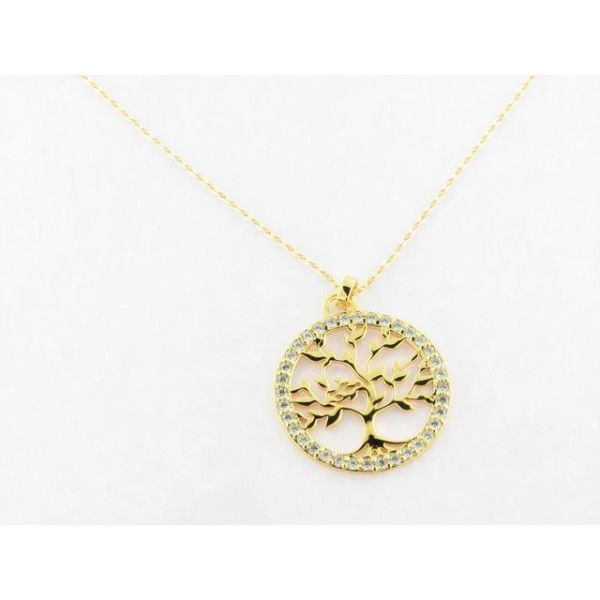 Lotus Plata Colgante Chapado Con Cadena