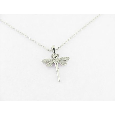 Lotus colgante plata libelula