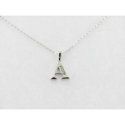 Lotus Colgante Letra "A" Plata