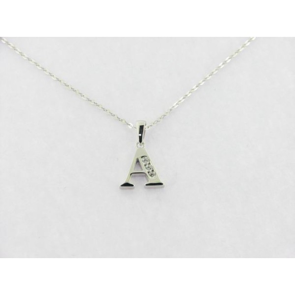 Lotus Colgante Letra "A" Plata