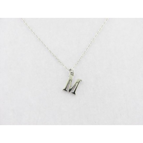 Colgante inicial " m " plata