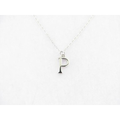 Colgante Inicial  P Plata con Cadena
