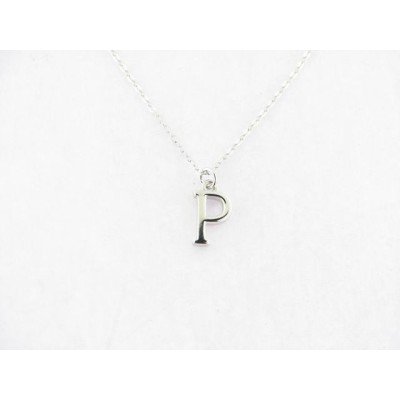 Colgante Inicial  P Plata con Cadena