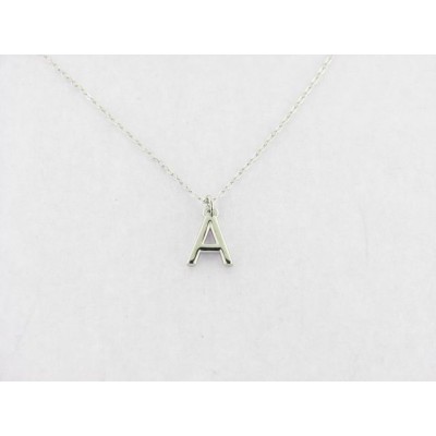 Colgante Letra A Plata  con Cadena