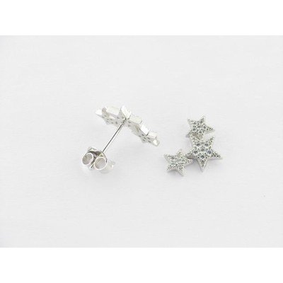 Lotus Pendientes Plata Piedras
