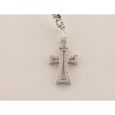 Cruz Oro Blanco Diamantes