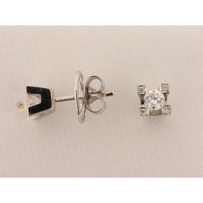 Pendientes Oro Blanco Diamantes