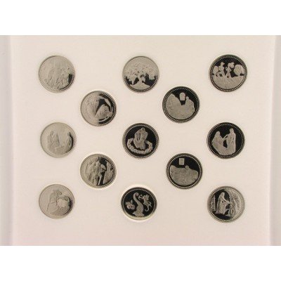 Arras Plata 20 mm Biblicas Juego  c/Estuche