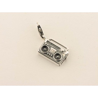Charm Radiocasete Plata Esmalte
