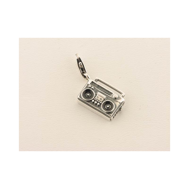 Charm Radiocasete Plata Esmalte