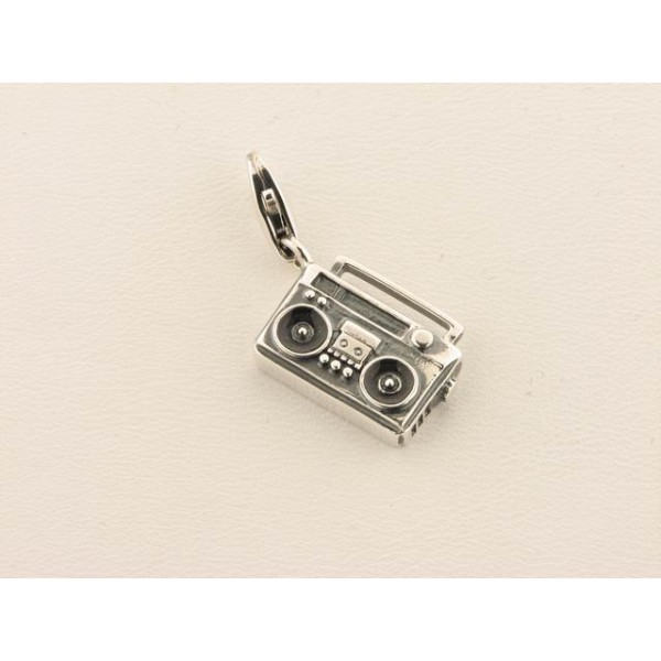 Charm Radiocasete Plata Esmalte