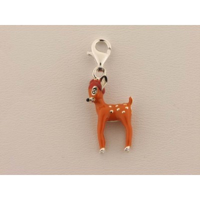 Charm Bambi Plata Esmalte