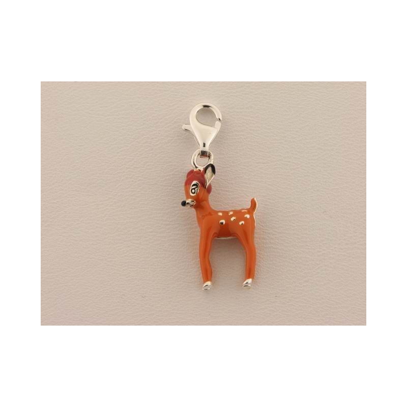 Charm Bambi Plata Esmalte