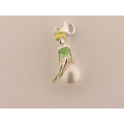 Charm Tinker Bell Plata Esmalte