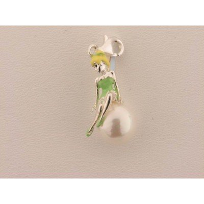 Charm Tinker Bell Plata Esmalte