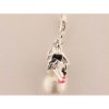 Charm Barbie Plata Esmalte Perla