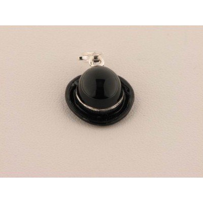 Charm Sombrero Plata Negro
