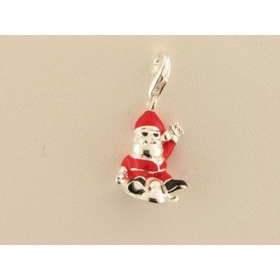 Charm Papa Noel Plata Esmalte