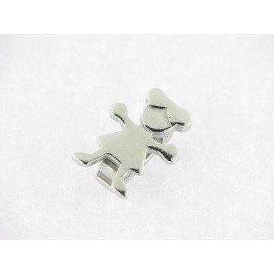 Charm plata family niña