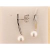 Pendientes Oro Blanco Diamantes Perla