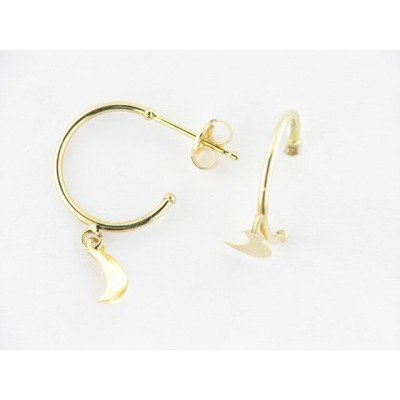 Pendientes Aro Oro con Colgante