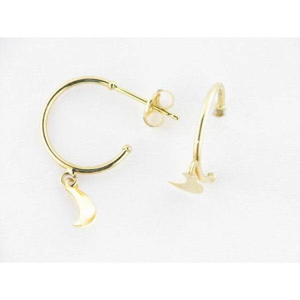 Pendientes Aro Oro con Colgante