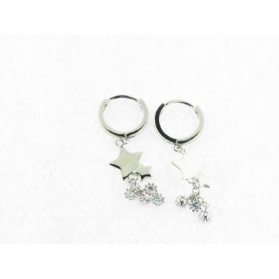 Lotus Pendientes Aro Plata Piedras
