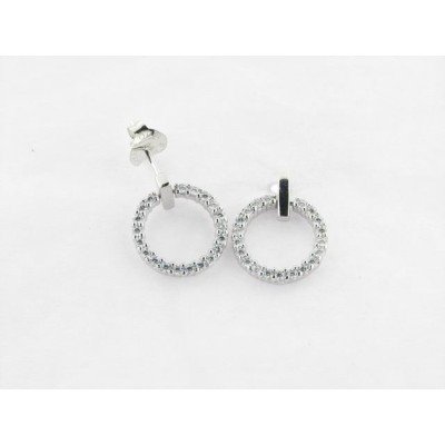 Lotus Pendientes Plata Piedras