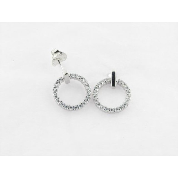 Lotus Pendientes Plata Piedras