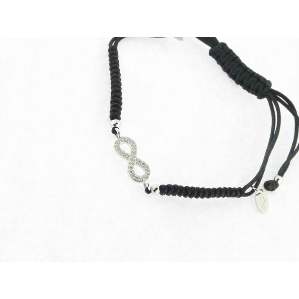 Lotus Pulsera Hilo Plata Piedras