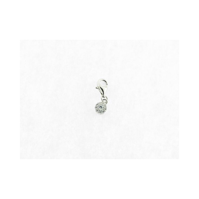 Lotus charm plata piedras